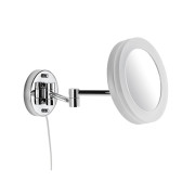 LED Kosmetikspiegel 5 fache Vergrößerung Wandmodell mit Kabel Stecker und Schalter 9505100010