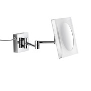 LED Kosmetikspiegel 5 fache Vergrößerung Wandmodell mit Kabel Stecker und Schalter 9505105010